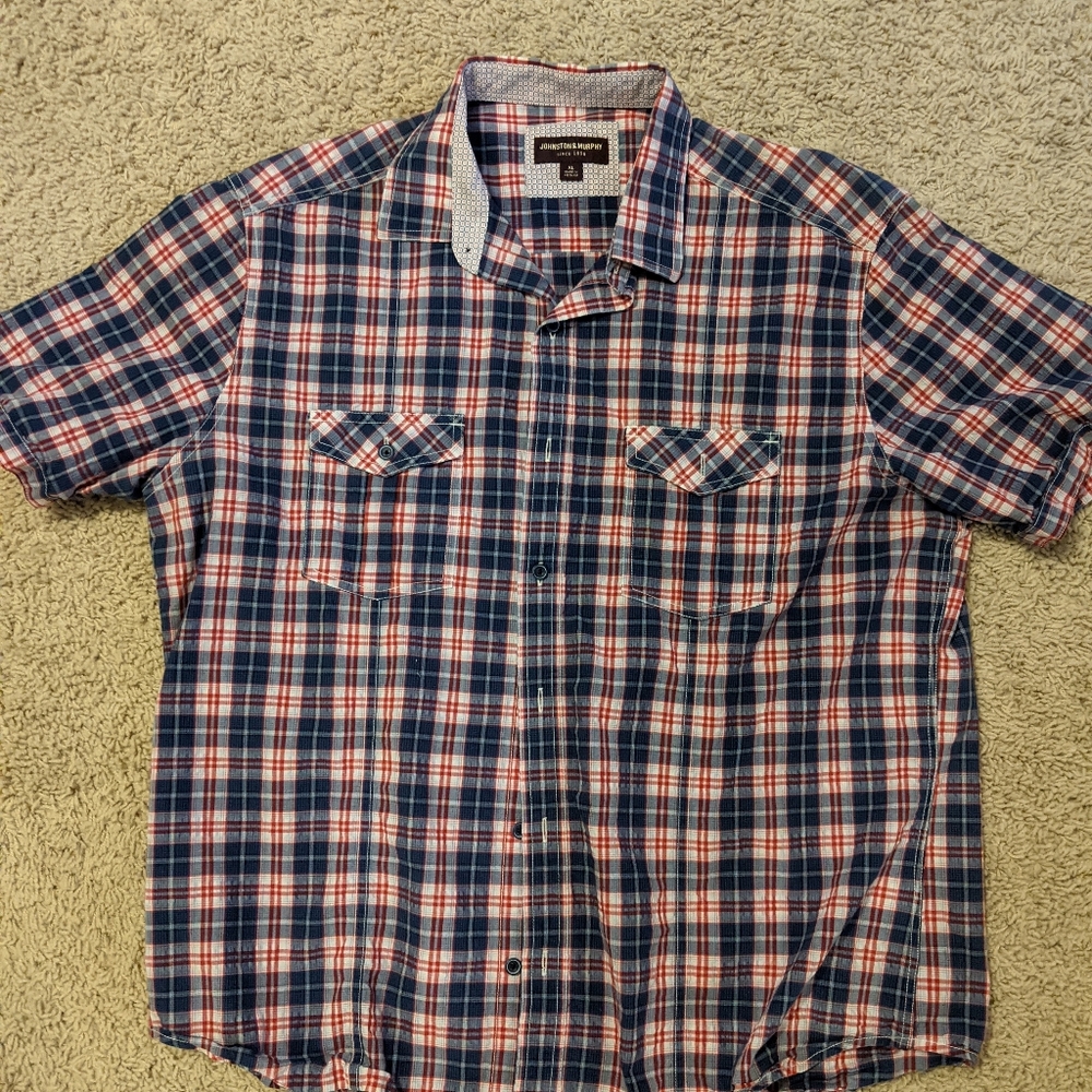 Johnston and Murphy ss button up shirt